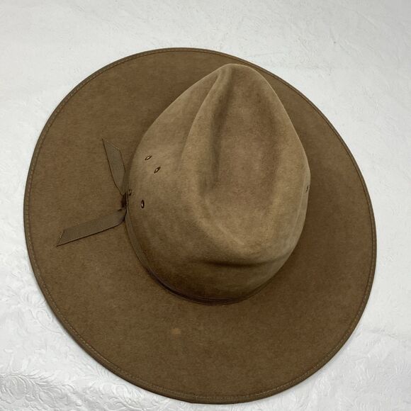 Akubra Coober Pedy Felt Hat Men's Size 55 Brown Cowboy Outback Style - Picture 6 of 14